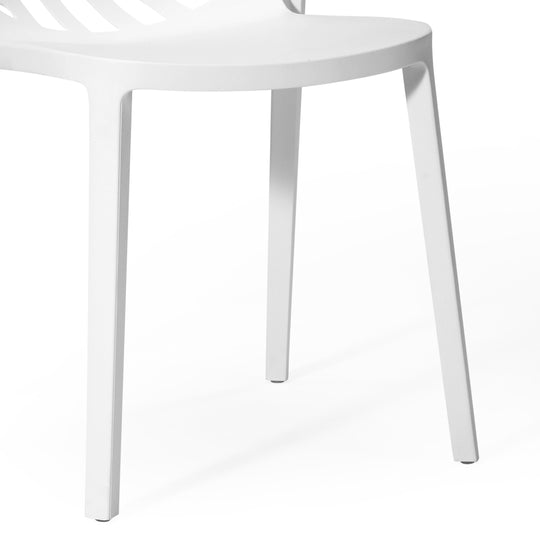 Playa Outdoor Modern Stackable Polypropylene Plastic Patio Bistro Dining Side Chairs (Set of 2)