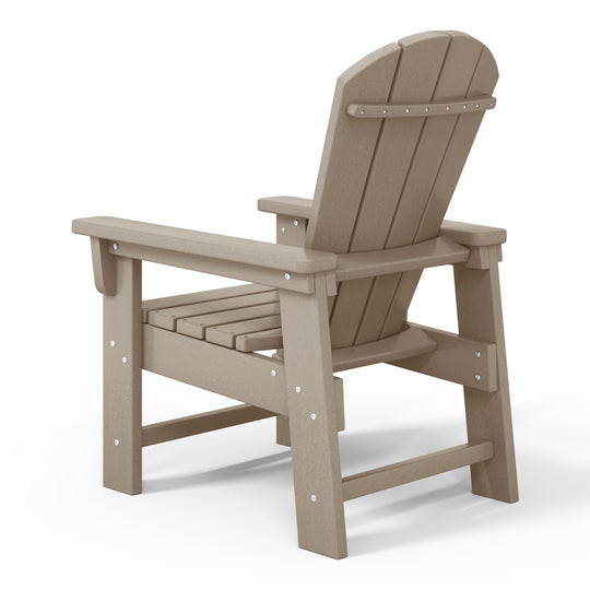 Malibu Kids Outdoor HDPE Adirondack Plastic Patio Chair