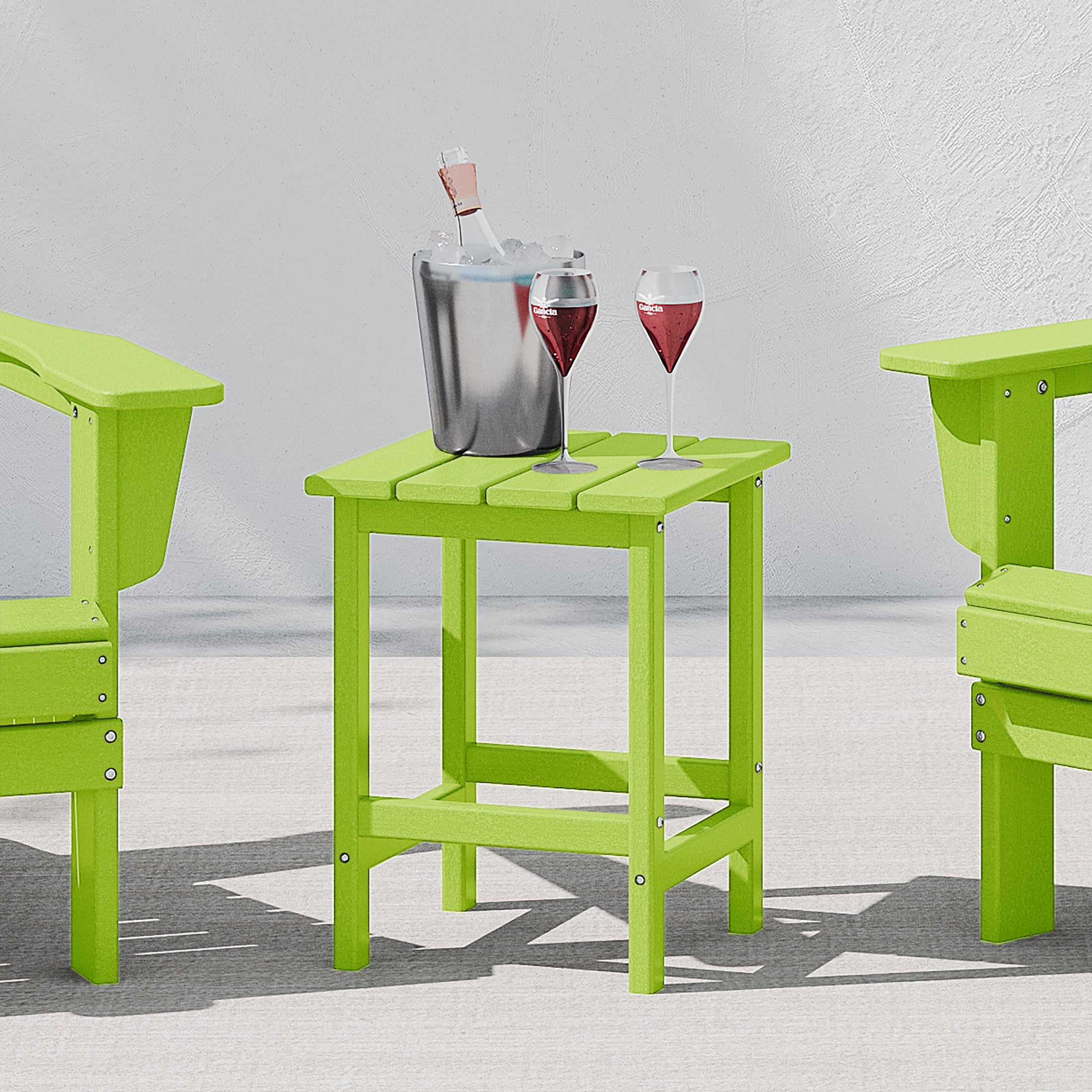 Malibu 14" square outdoor Side table for Adirondack chair