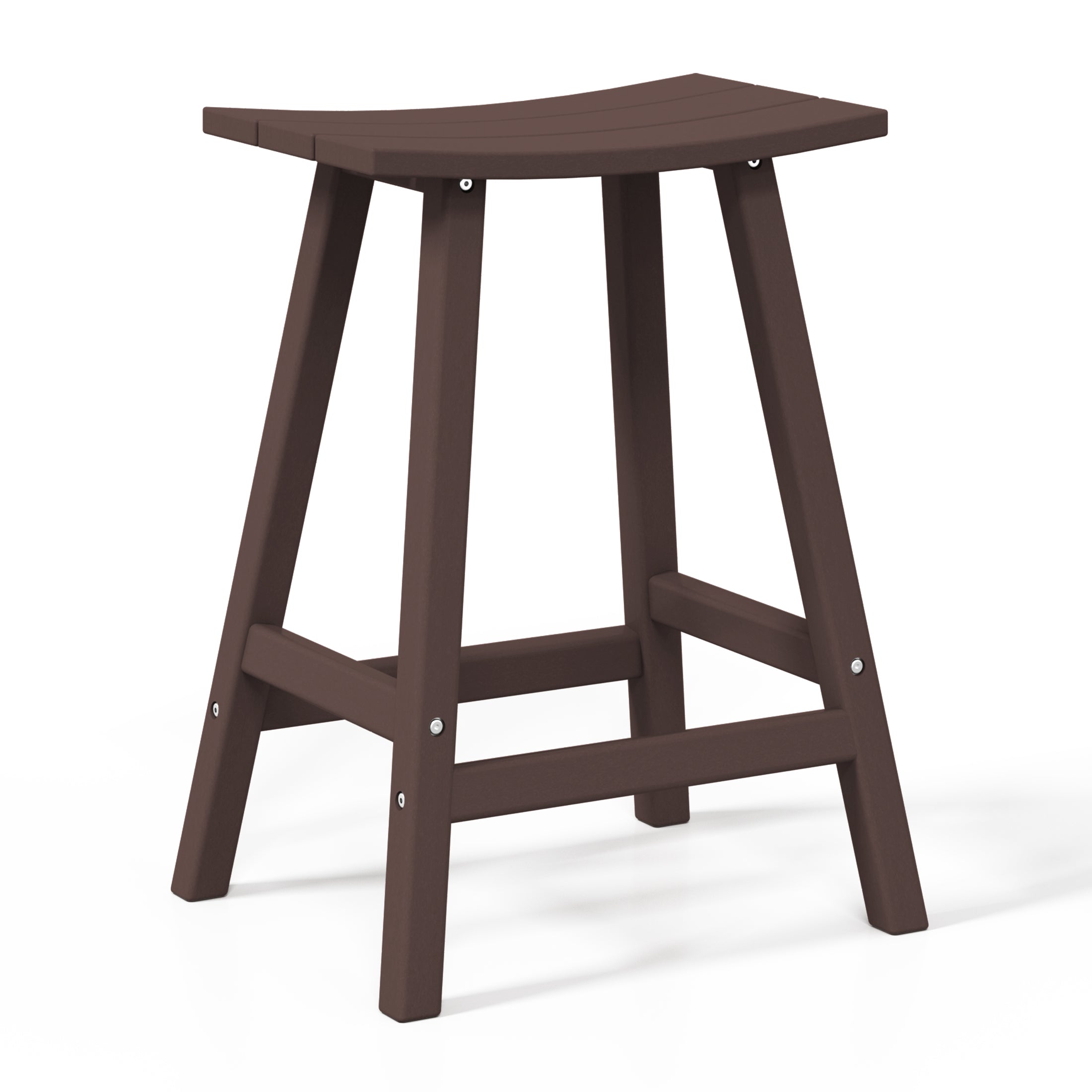 Malibu 24" HDPE Outdoor Patio Counter Height Bar Stools (Set of 2)