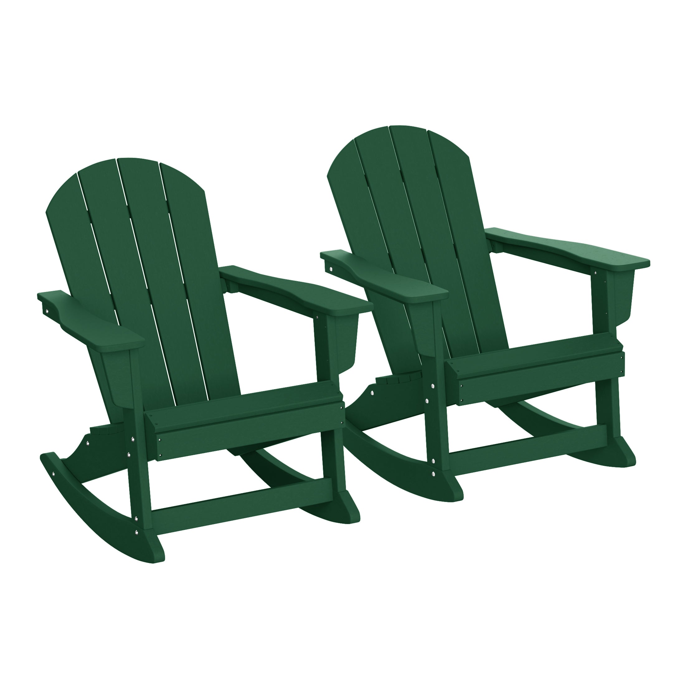 Malibu 2 piece set Outdoor / Patio Poly Adirondack rocking chairs ( Set of 2 )