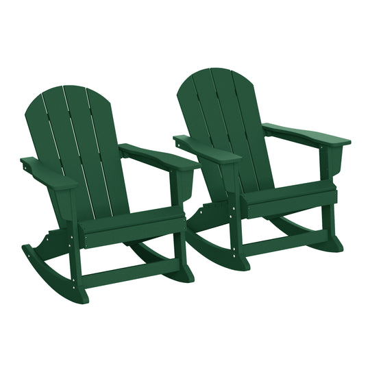 Malibu 2 piece set Outdoor / Patio Poly Adirondack rocking chairs ( 2 seater )