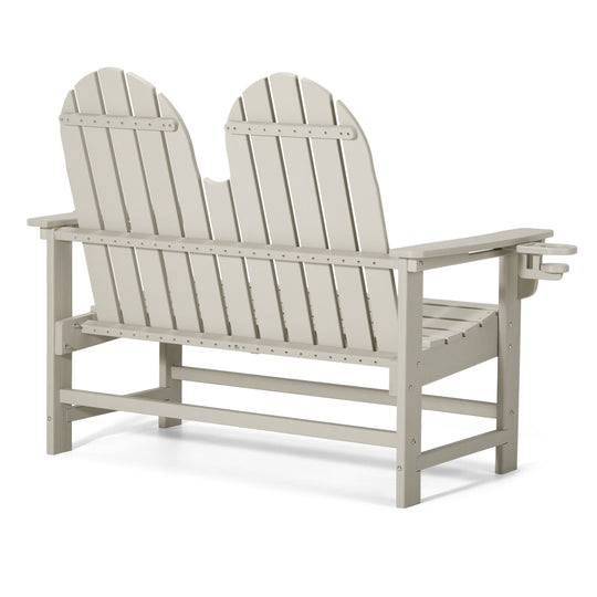 St. Augustine Outdoor Patio 49" HDPE Adirondack Garden Bench