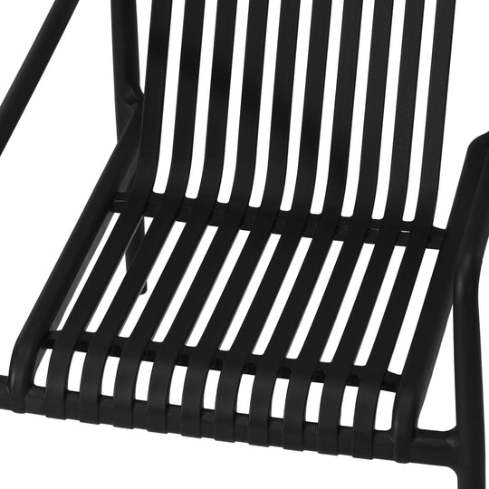 Playa Outdoor Modern Stackable Plastic Patio Club Armchairs (Set of 2)