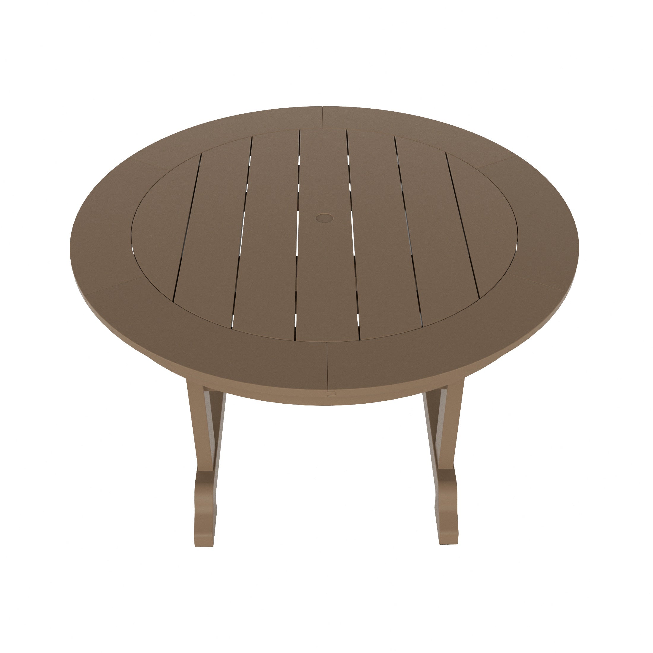 Malibu 5-Piece HDPE Round Patio Dining Table Set with Foldable Chairs