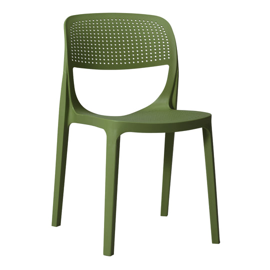 Playa Modern Stackable Plastic Resin Patio Dining Side Chair (Set of 2)