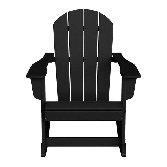 Malibu 3-Piece set Outdoor / Patio Poly Adirondack rocking chairs with a side table ( 2 seater )