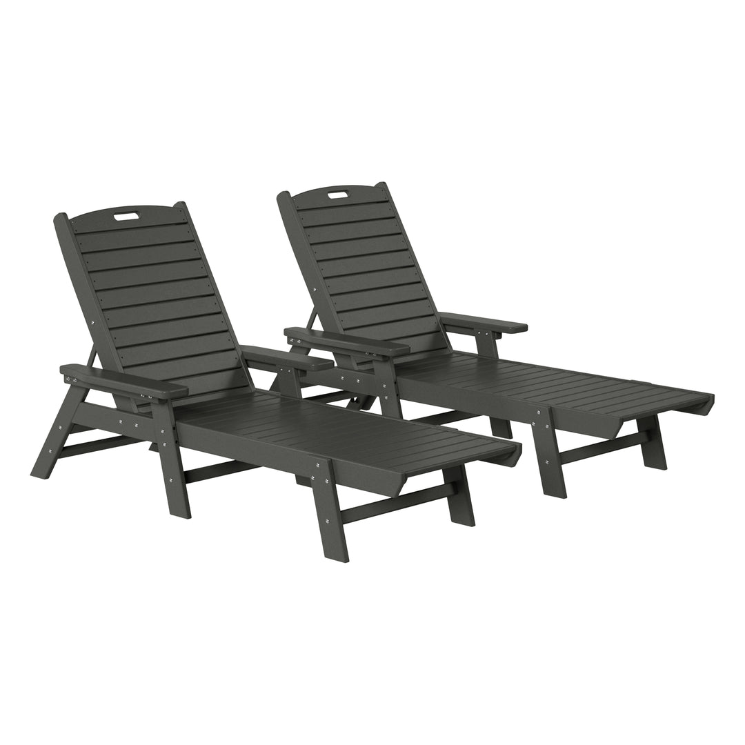 Malibu Poly Reclining Chaise Lounge (Set Of 2)