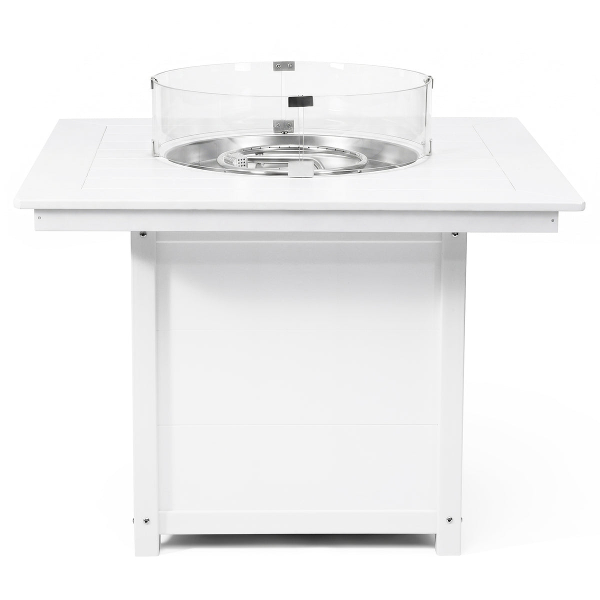 Helios Modern Outdoor Patio Propane 42" Square Fire Pit Table