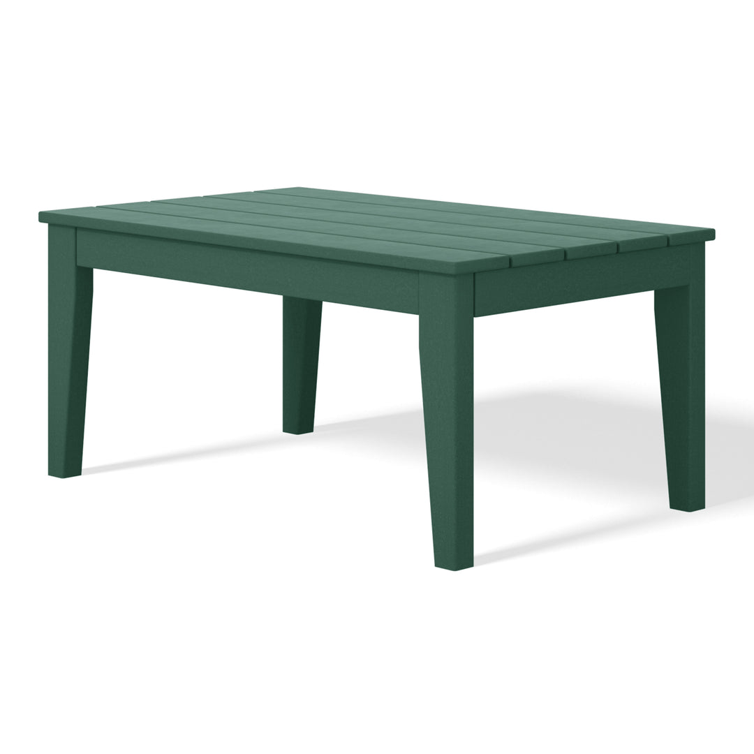 Malibu Low Outdoor HDPE Patio Rectangle Coffee Table