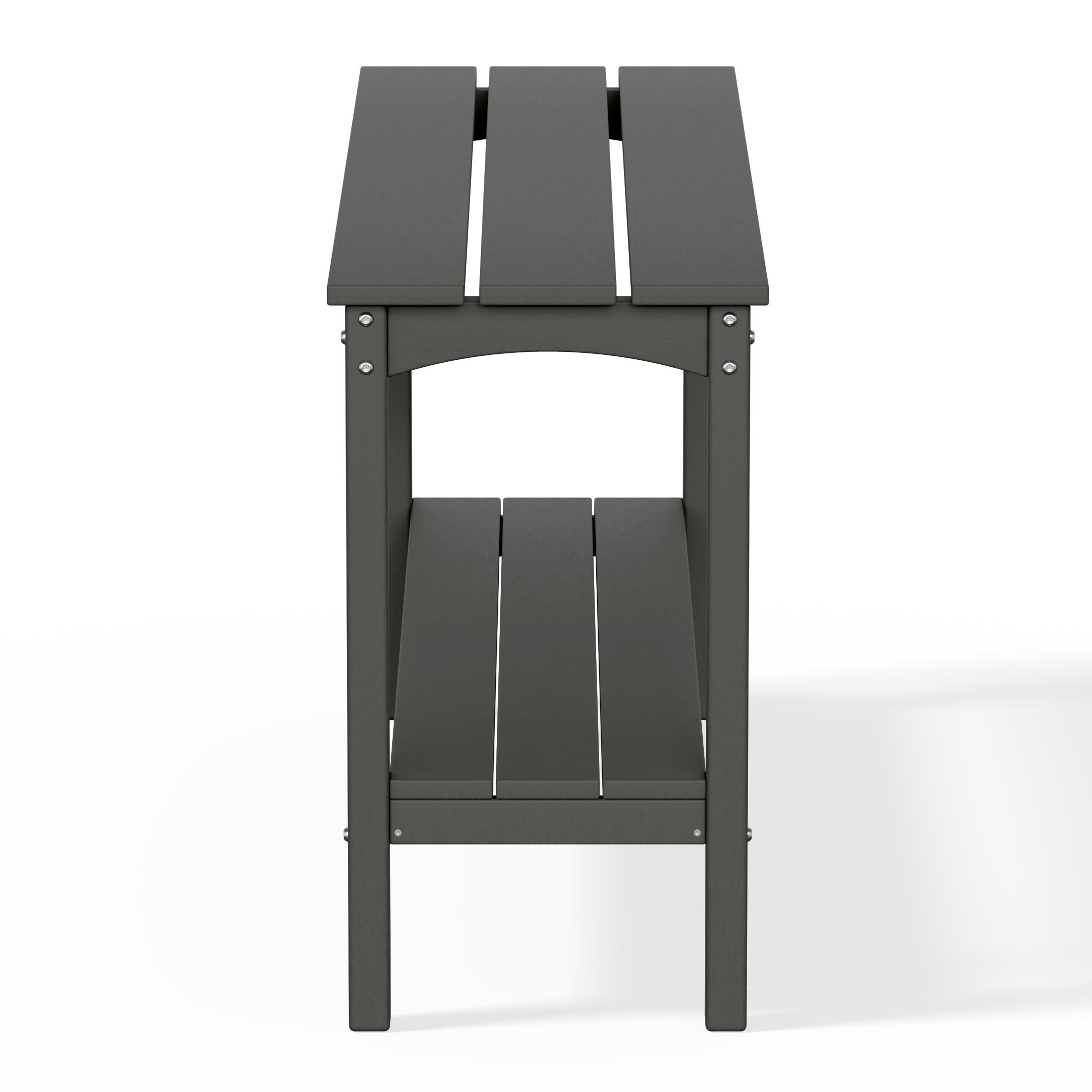 Malibu 55" Outdoor Patio HDPE Adirondack 2-Tier Shelf Console Table