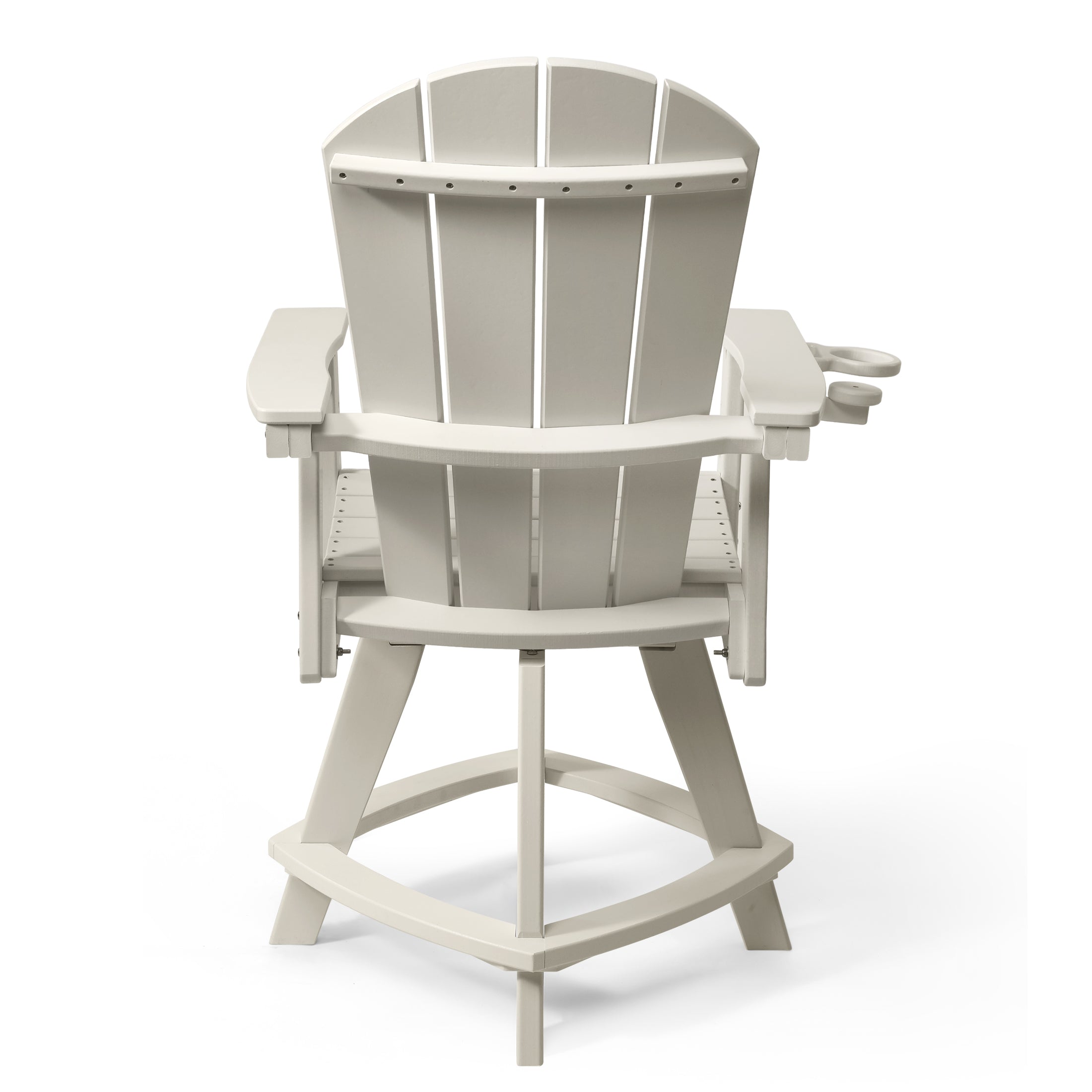 Malibu Outdoor HDPE Adirondack Swivel Counter Height Bar Chair With Cup Holder