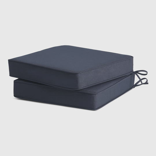 Solace Outdoor Patio Furniture Seat Chair Square Cushions with Piping. Set of 2, 20" x 19"