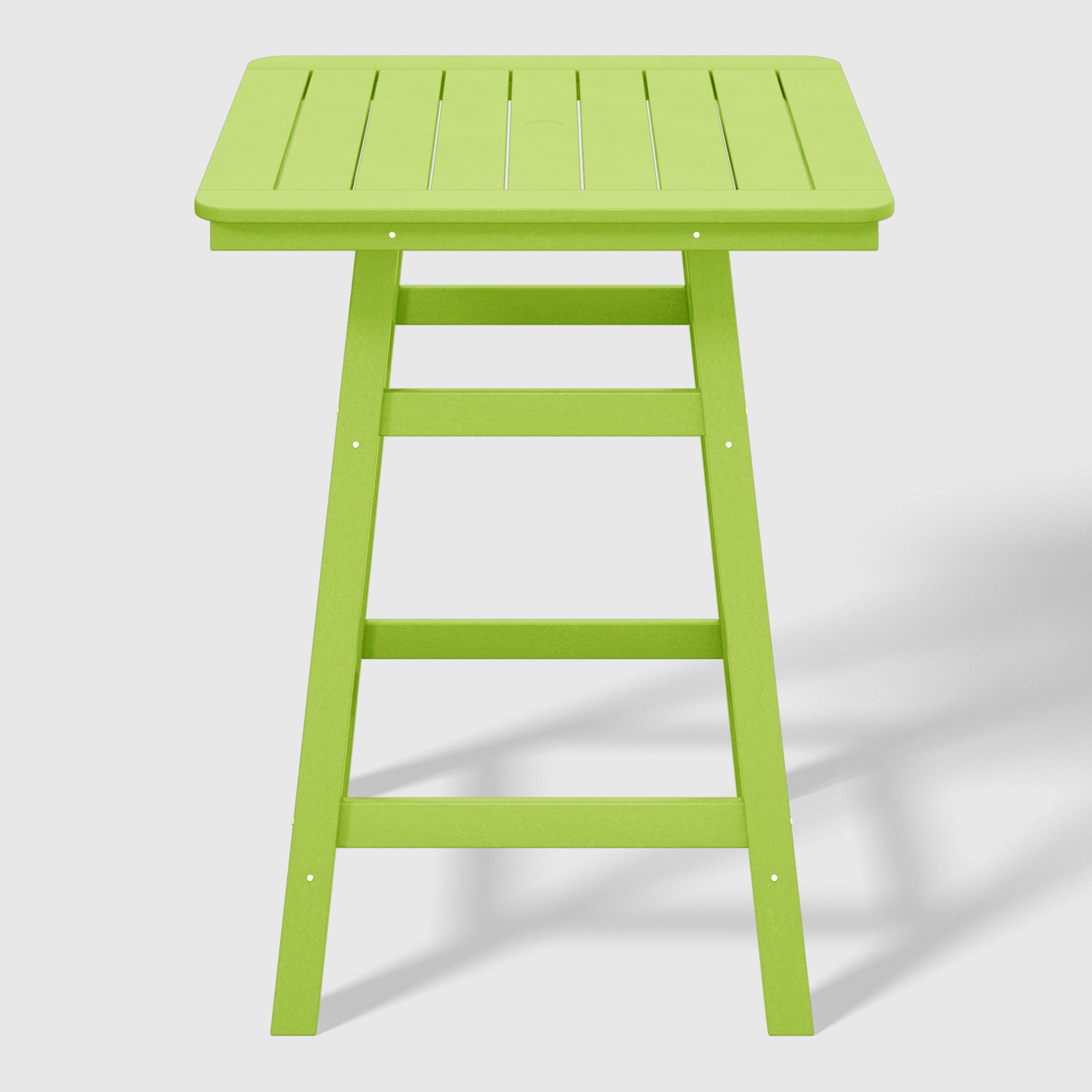 Malibu 30" Square Outdoor Patio Counter High Bistro Bar Table With Umbrella Hole