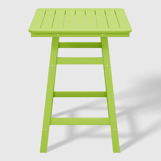Malibu 30" Square Outdoor Patio Counter High Bistro Bar Table With Umbrella Hole
