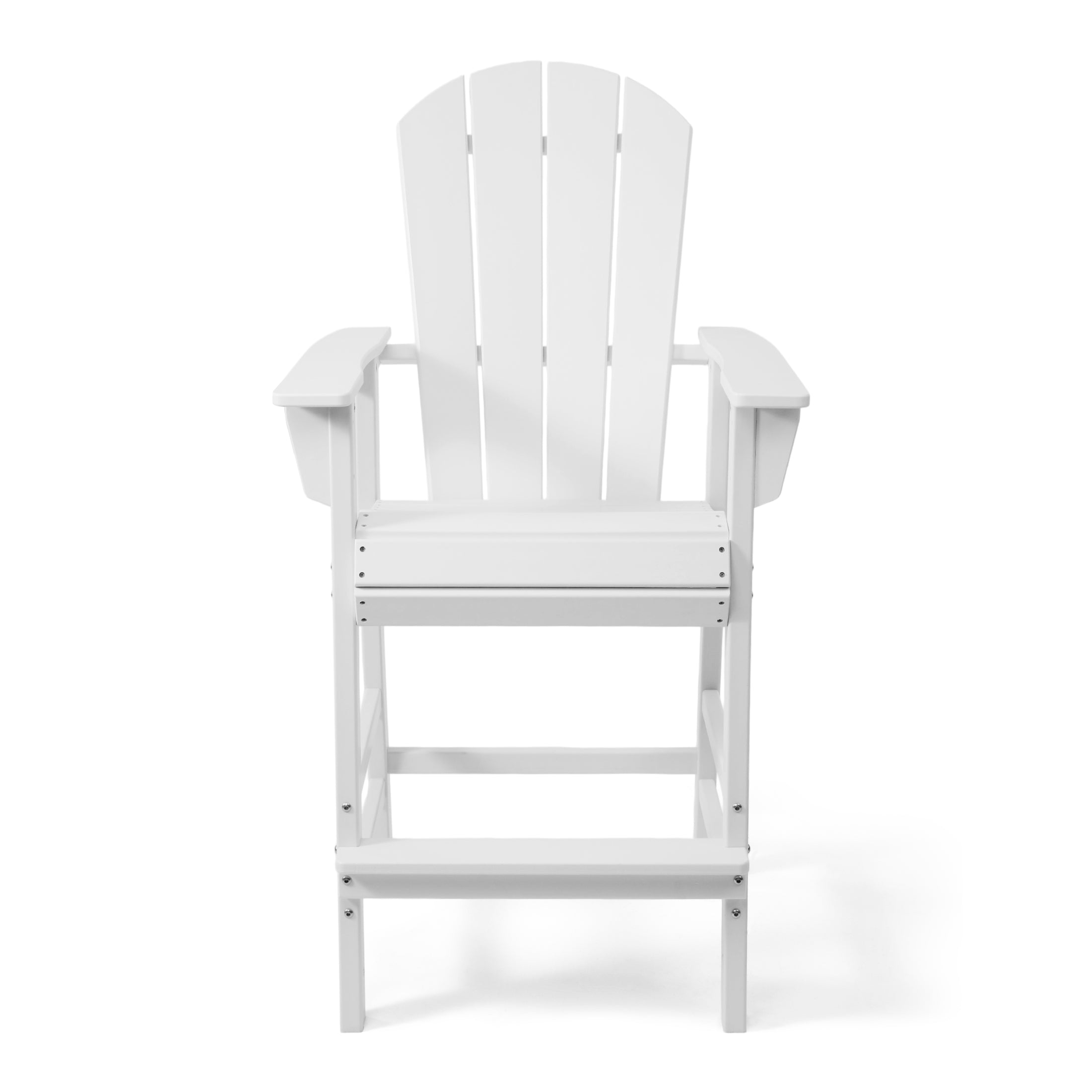 Malibu Outdoor HDPE Tall Adirondack Bar Height Chair With Cup Holder