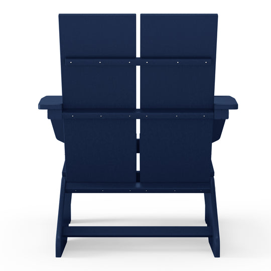 Riviera Outdoor HDPE Modern Adirondack Chair with Cup Holder