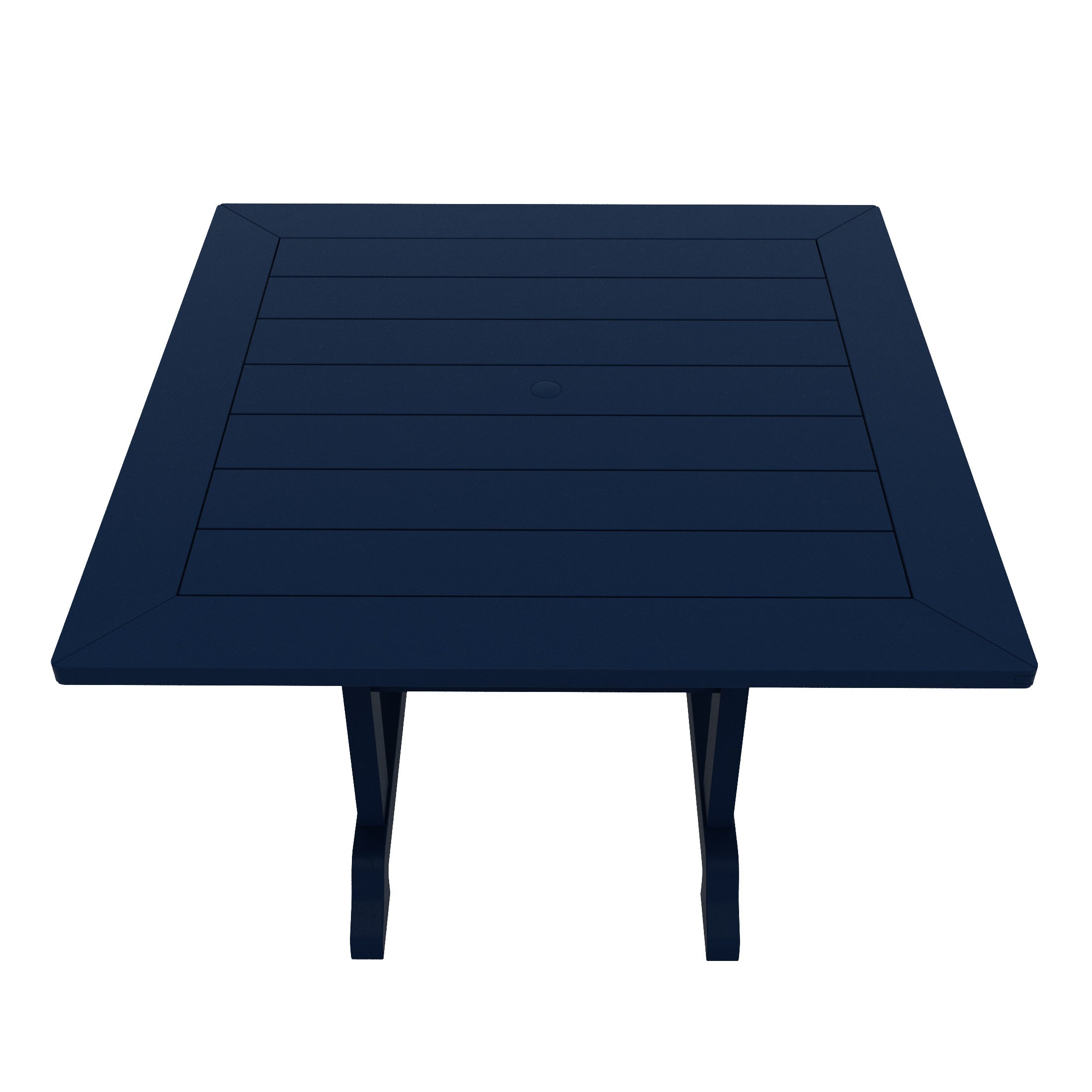 Malibu 5-Piece HDPE Square Patio Dining Table Set with Foldable Chairs