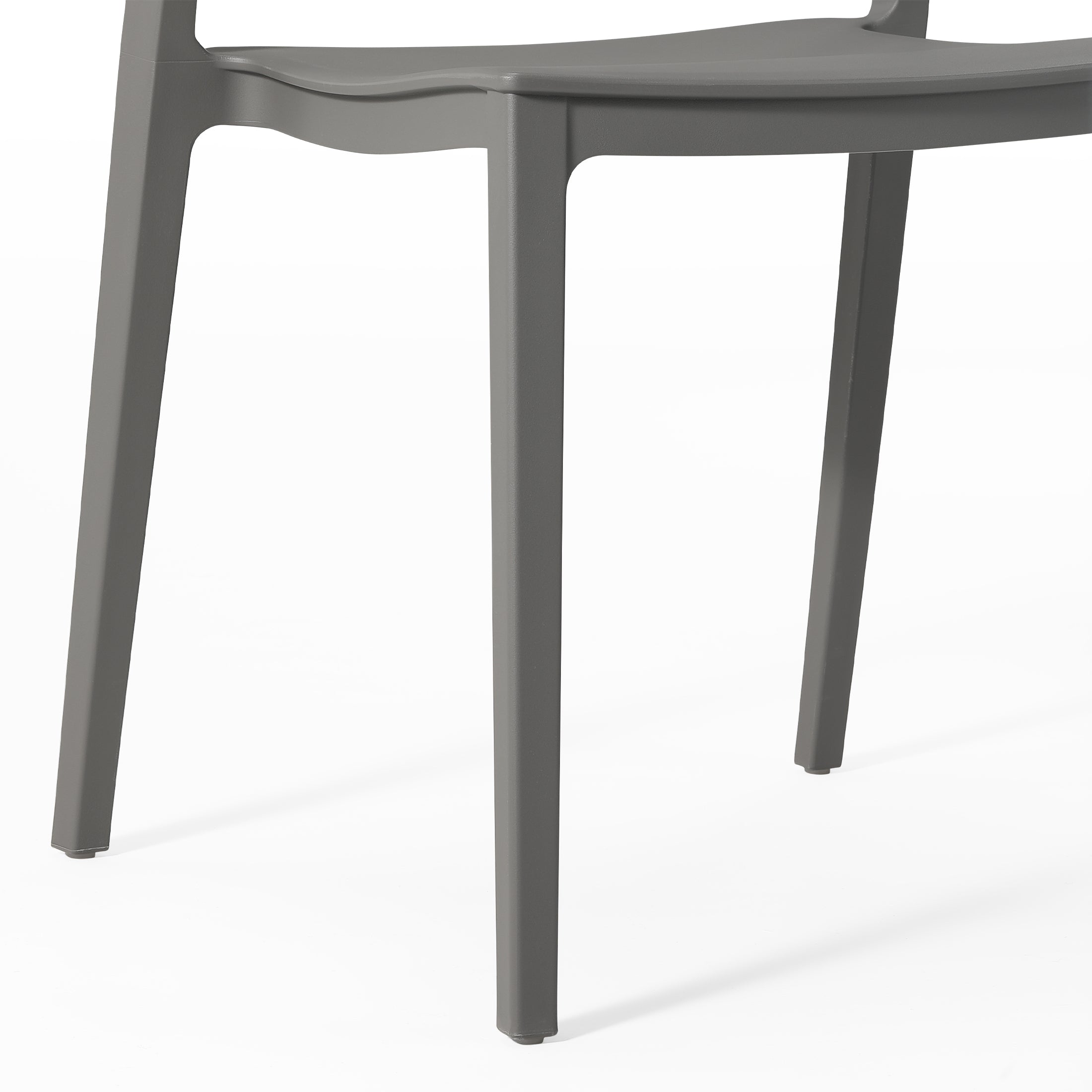 Playa Outdoor Modern Stackable Plastic Patio Bistro Dining Side Chairs (Set of 2)