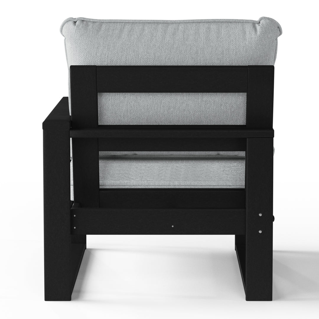 Outdoor Patio HDPE Right Arm Facing Sectional Corner Chair with Patio Cushions