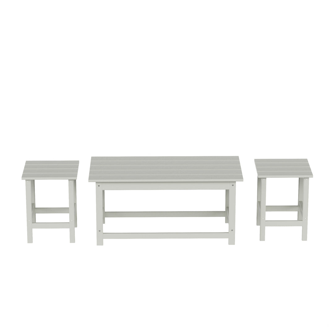 Malibu 3-Piece set outdoor Coffee and Side table for Adirondack chair