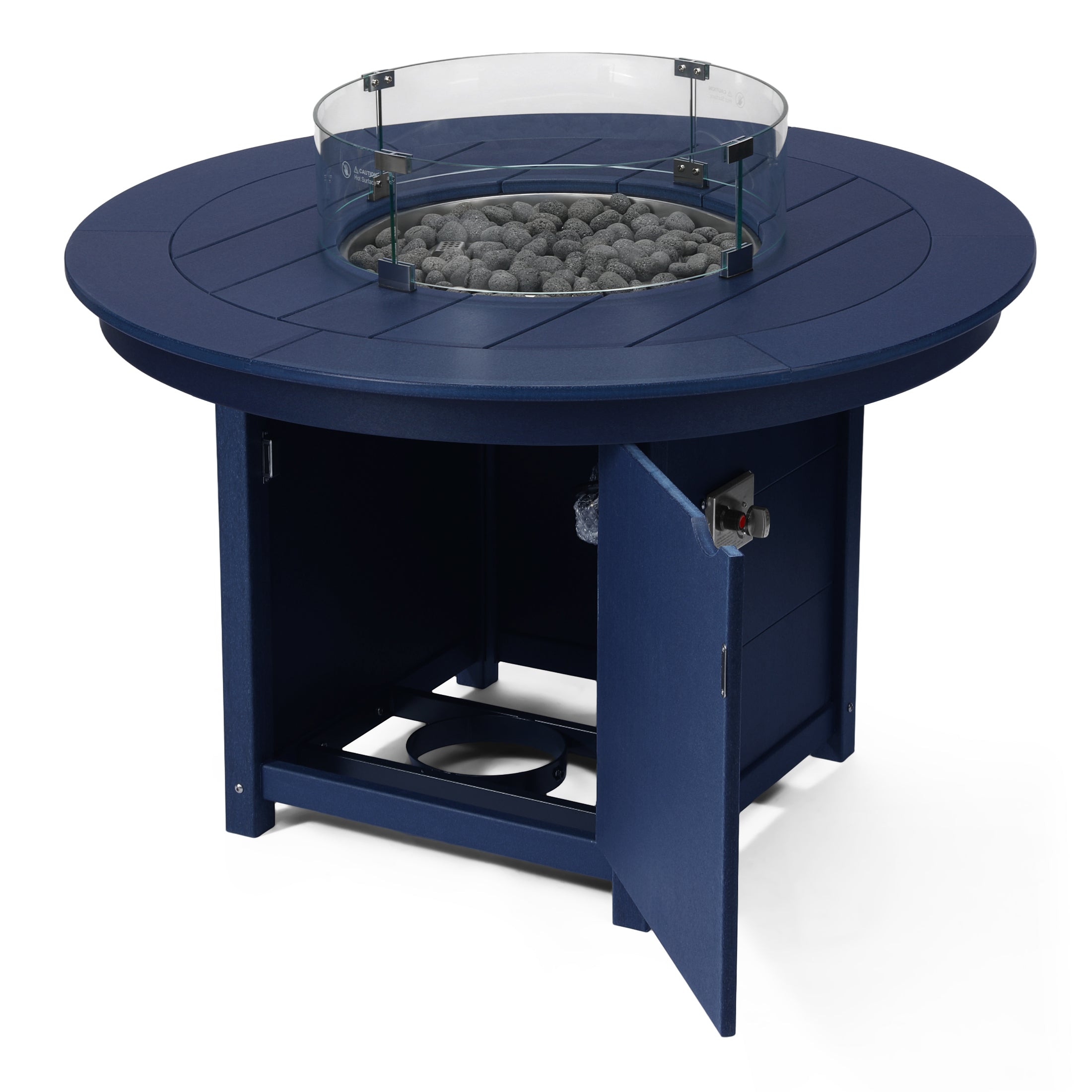 Helios 47" Modern Outdoor Patio Propane Gas Round Fire Pit Table