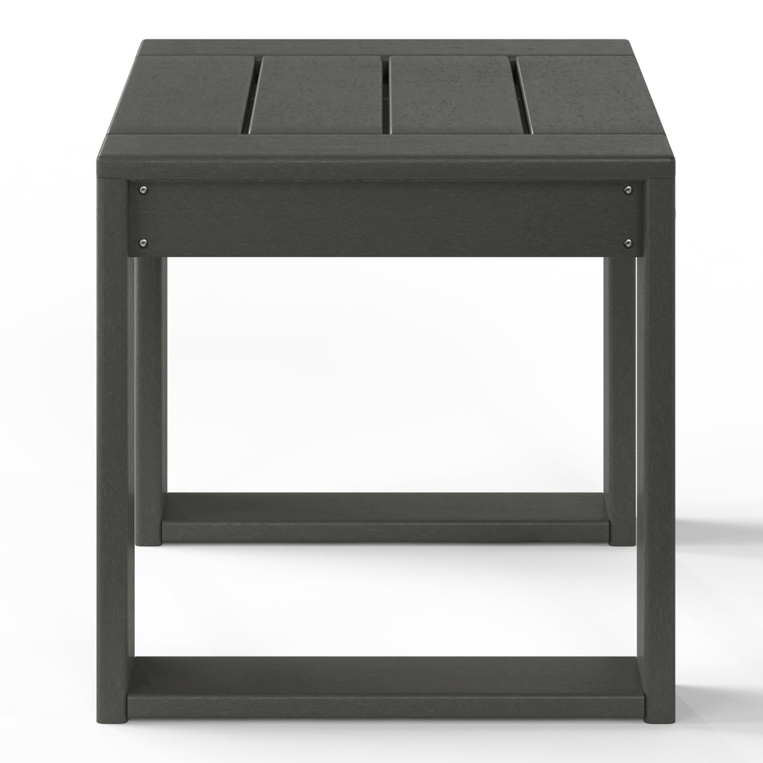 Montara Modern Outdoor HDPE Rectangle Patio Side Table