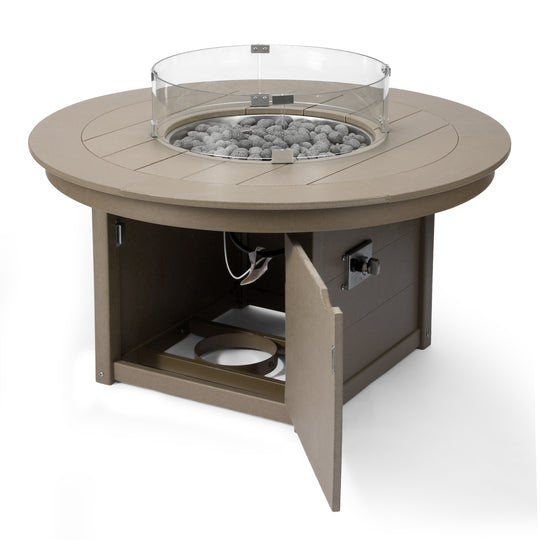 Helios 47" Modern Outdoor 55,000 BTU Patio Propane Round Fire Pit Table