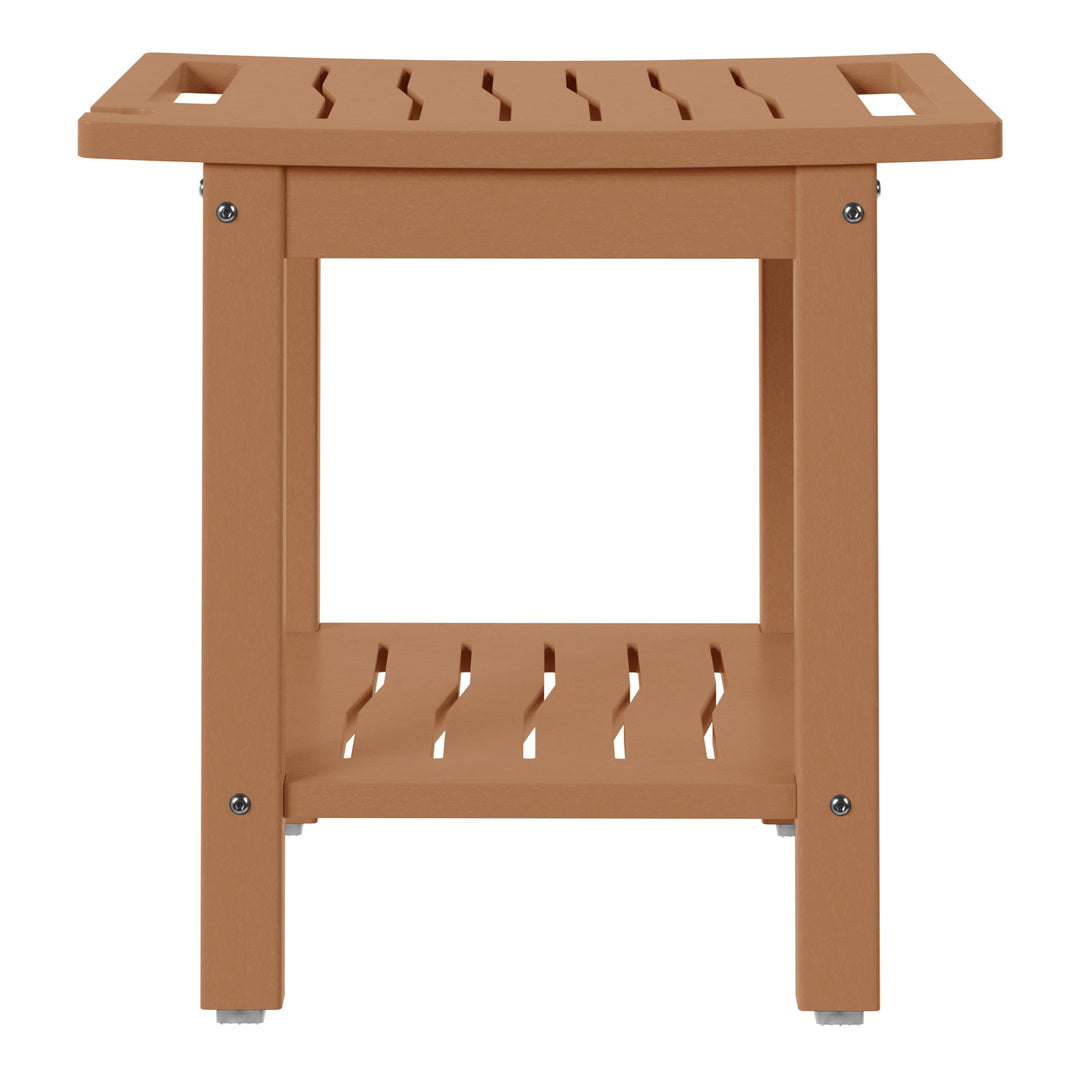 Sage HDPE Poly Plastic Waterproof Bathroom Shower Bench