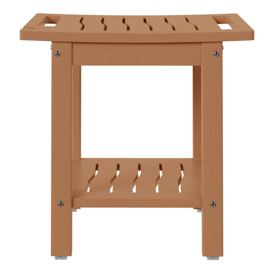 Sage HDPE Poly Plastic Waterproof Bathroom Shower Bench