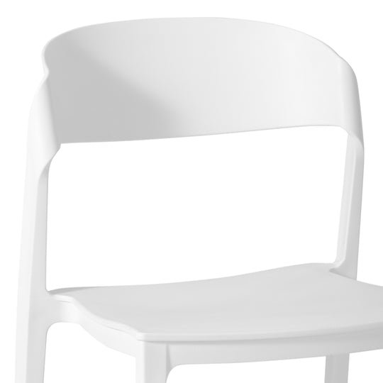 Playa Outdoor Modern Stackable Plastic Patio Bistro Dining Side Chairs (Set of 2)