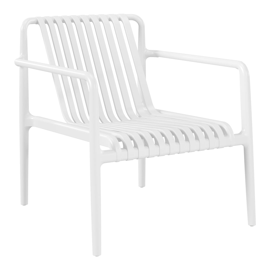 Playa Outdoor Modern Stackable Plastic Patio Club Armchairs (Set of 2)