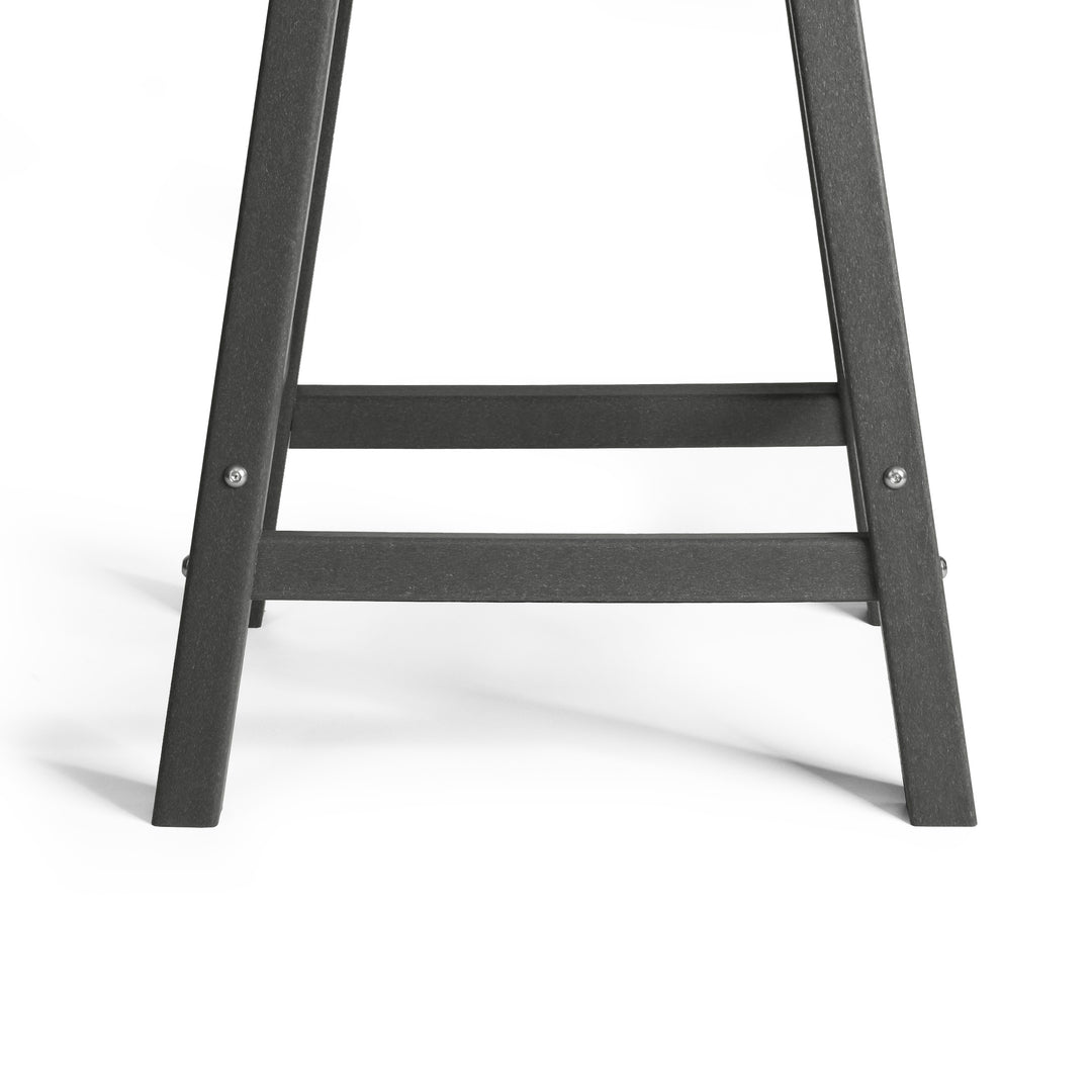 Malibu 24" HDPE Outdoor Patio Counter Height Bar Stools (Set of 2)