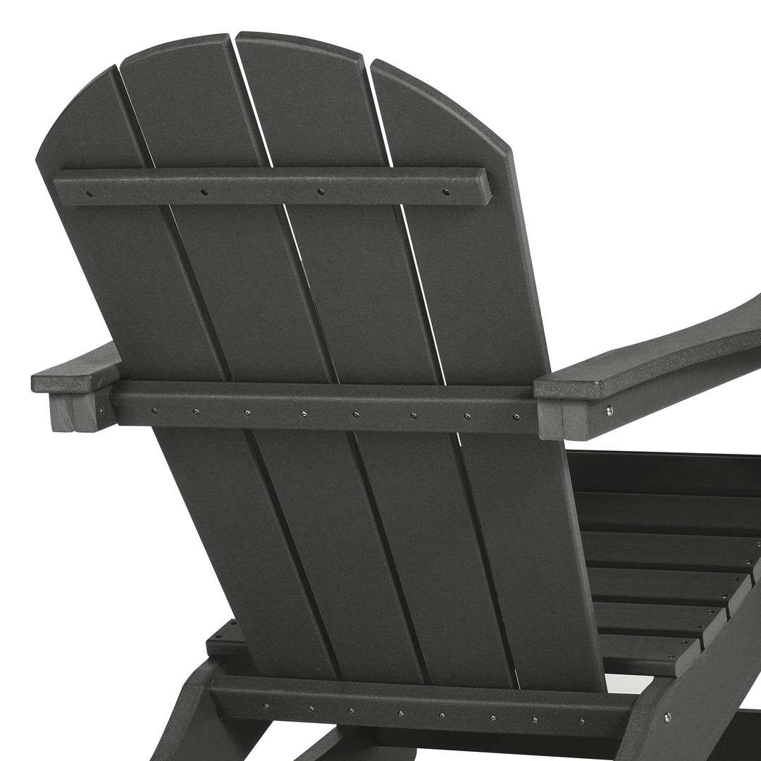 Malibu 3-Piece set Outdoor / Patio Poly Adirondack rocking chairs with a side table ( 2 seater )
