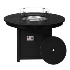 Helios 47" Modern Outdoor Patio Propane Gas Round Fire Pit Table