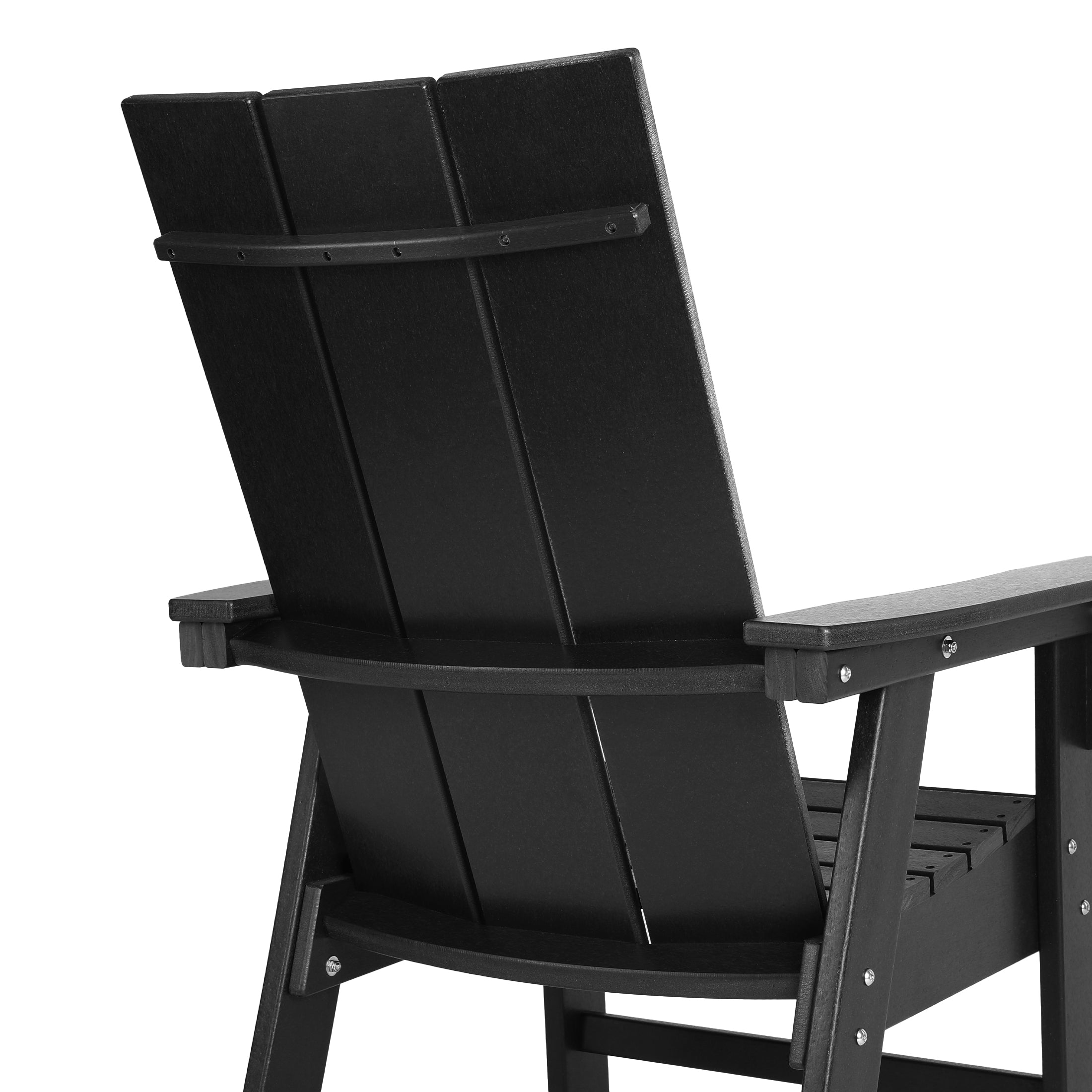 Ashore Outdoor Patio HDPE Plastic Modern Adirondack Dining Chairs (Set of 2)