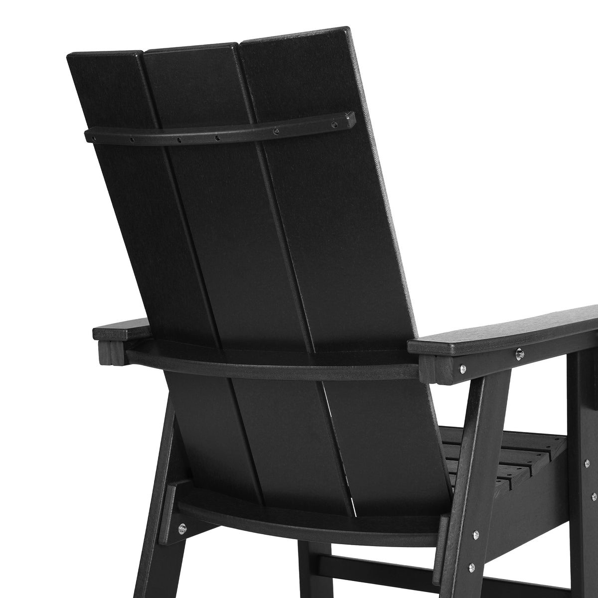 Ashore modern Adirondack dining chair in Black, view 6
