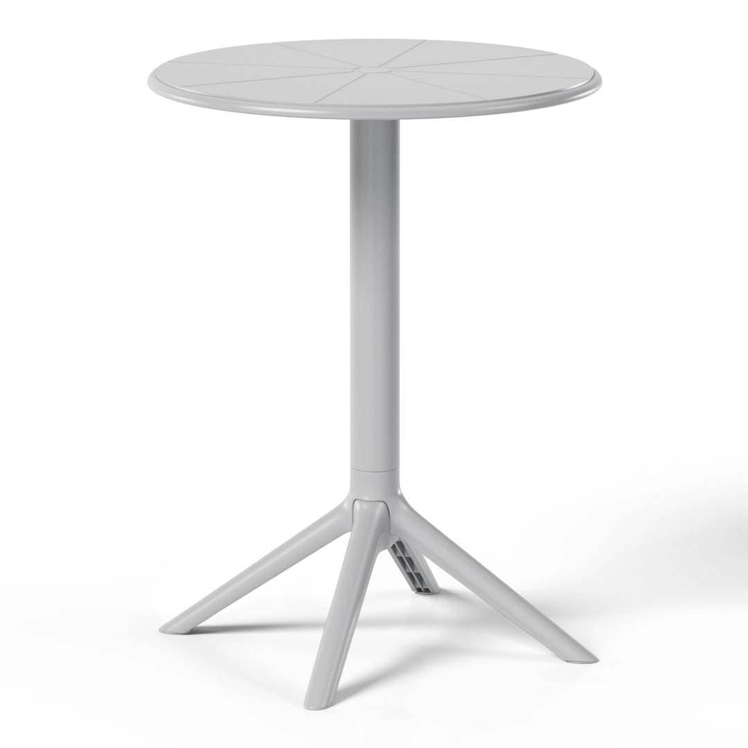 Playa 23.5" Outdoor Polypropylene Resin Round Patio Bistro Dining Table for 2