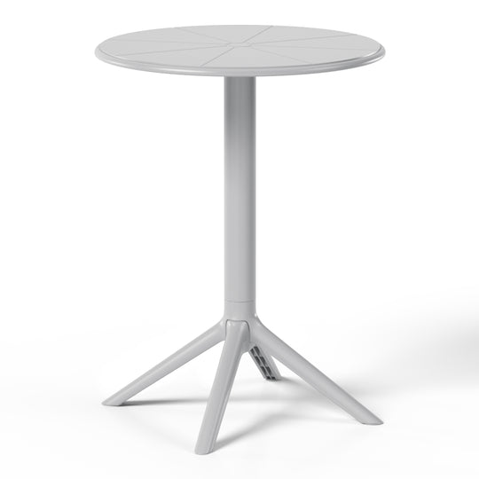 Playa 23.5" Outdoor Polypropylene Resin Round Patio Bistro Dining Table for 2