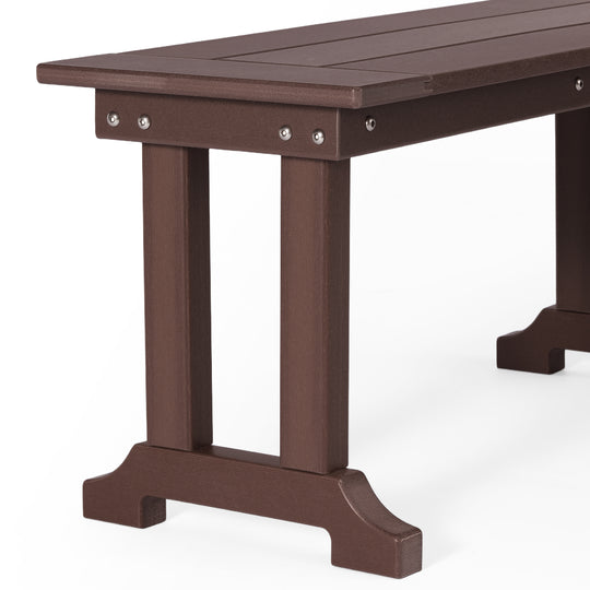 Malibu 65" Outdoor Patio Trestle Dining Bench