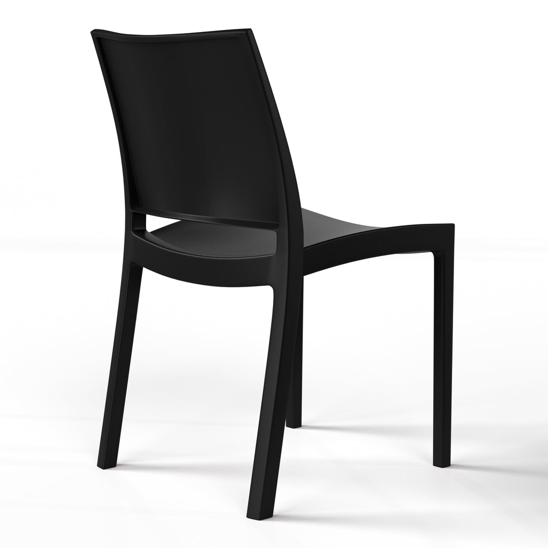 Playa Modern Polypropylene Stackable Plastic Patio Dining Chair (Set of 2)