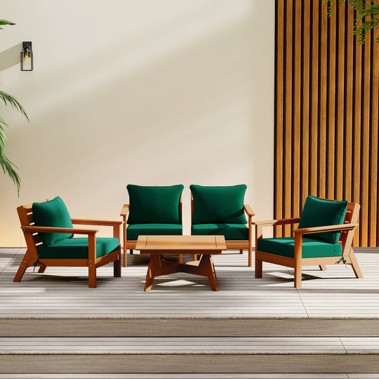 Avalon Outdoor 5-Piece Modular Sectional Patio Furniture Sofa Set