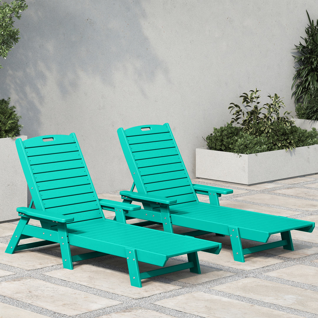 Malibu Poly Reclining Chaise Lounge (Set Of 2)