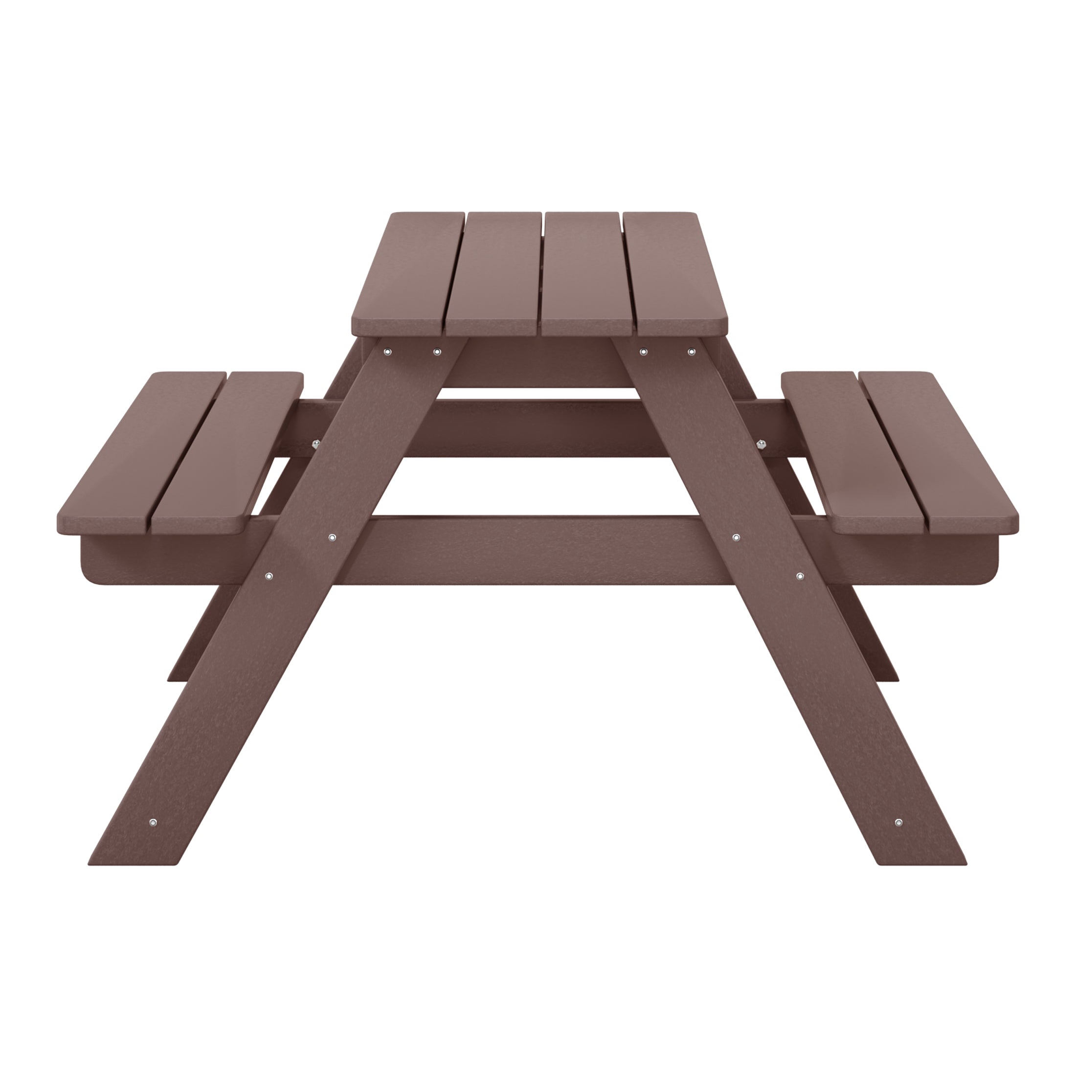 Malibu Outdoor Patio Kids HDPE Plastic Picnic Bench Table
