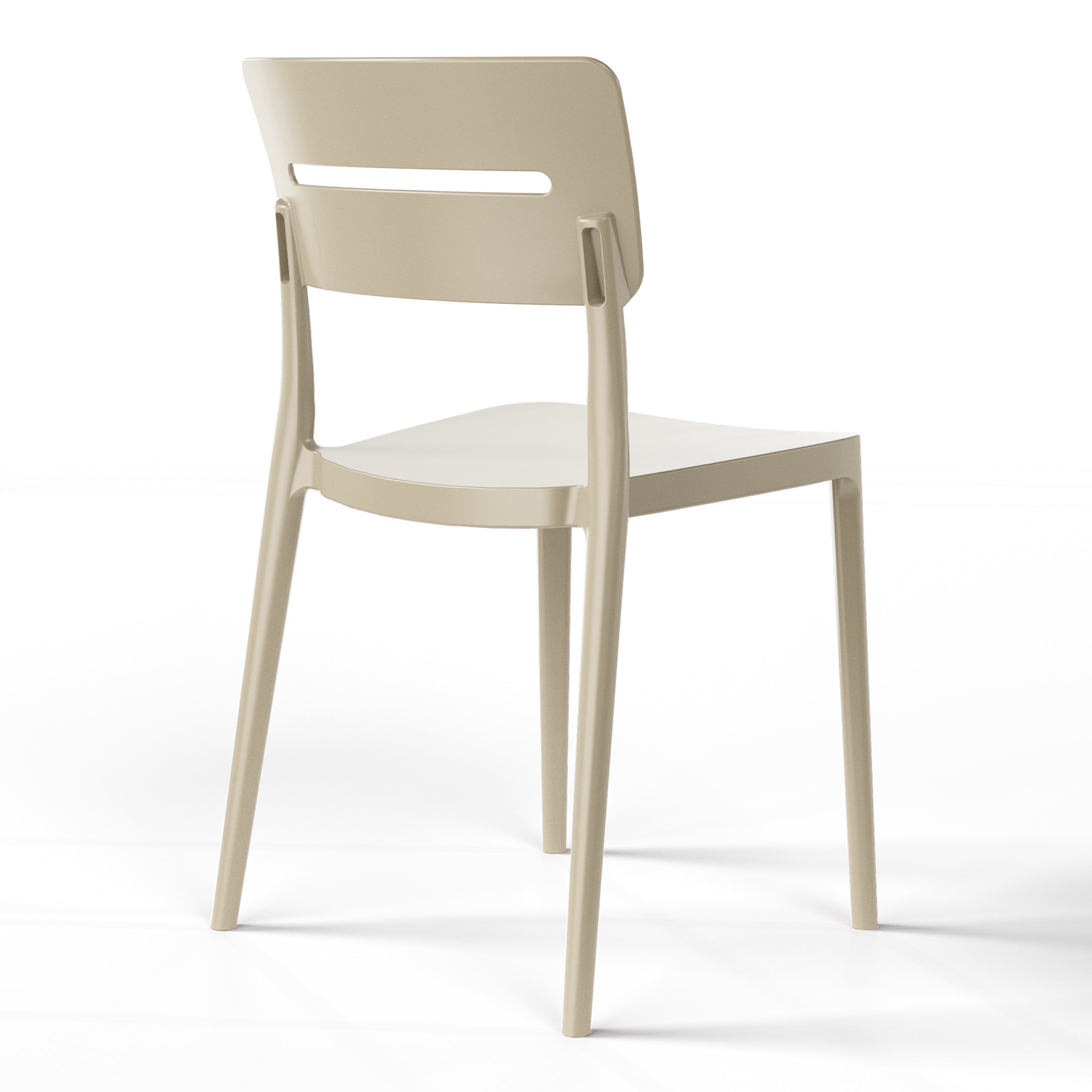 Playa Outdoor Modern Stackable Plastic Patio Dining Chairs (Set of 4)
