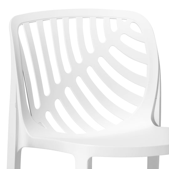 Playa Outdoor Modern Stackable Polypropylene Plastic Patio Bistro Dining Side Chairs (Set of 2)