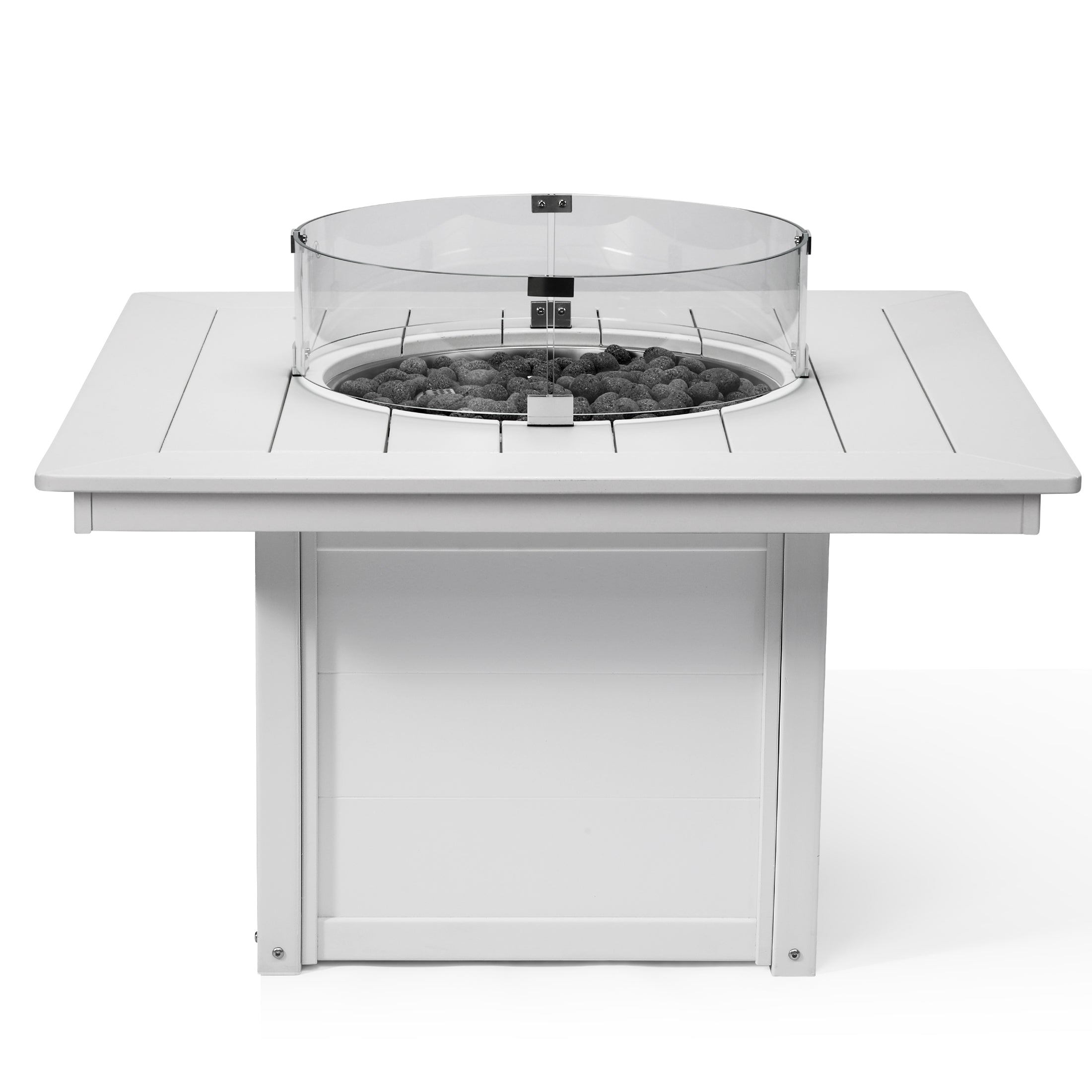 Helios 42" Modern Outdoor Patio Propane Square Fire Pit Table
