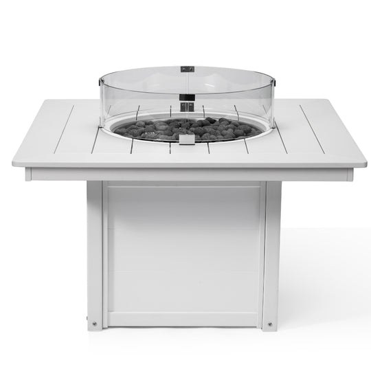 Helios 42" Modern Outdoor Patio Propane Square Fire Pit Table