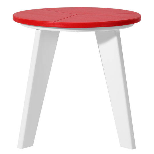Pacifica HDPE Plastic Outdoor Round Adirondack Patio Side Table