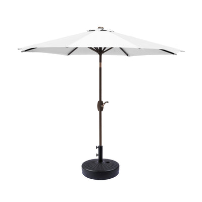 Paolo 9 ft. Patio Umbrella with Black Round Weight Base Kit
